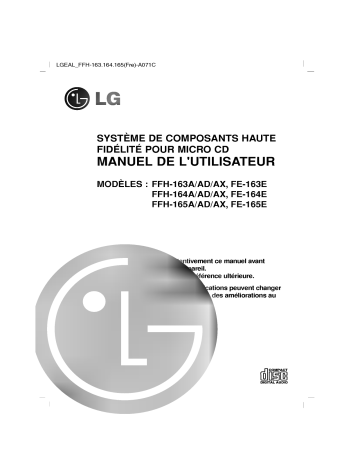 LG FFH-165A Manuel du propriétaire | Fixfr