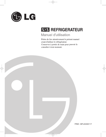 LG GR-L207BLQ Manuel du propriétaire | Fixfr