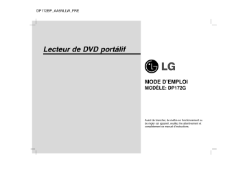 LG DP172G Manuel du propriétaire | Fixfr