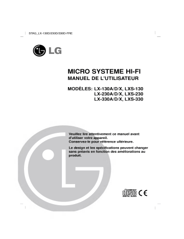 LG LX-130D Manuel du propriétaire | Fixfr