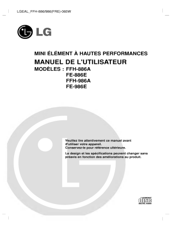 LG FFH-886A Manuel du propriétaire | Fixfr