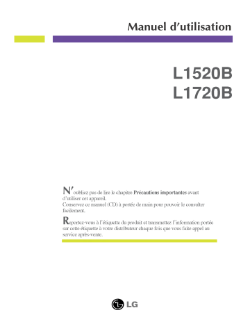 LG L1520B Manuel du propriétaire | Fixfr