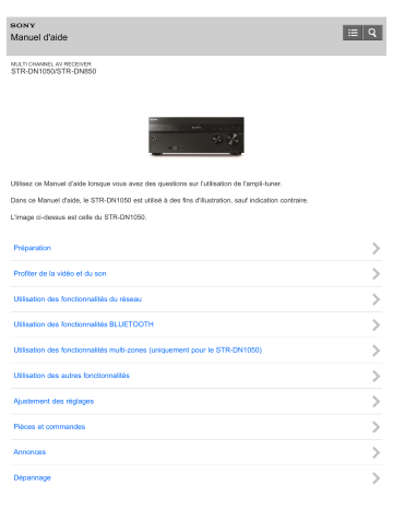 STR-DN850 | Sony STR-DN1050 Manuel du propriétaire | Fixfr