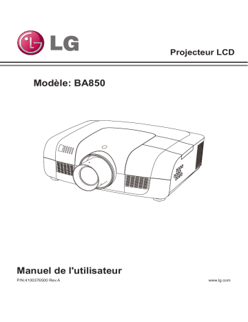 LG BA850 Manuel du propriétaire | Fixfr