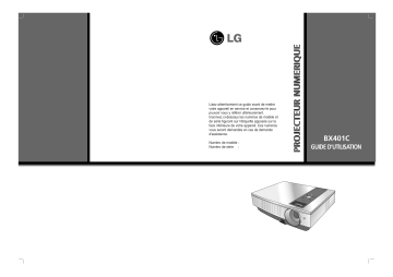 LG BX401C Manuel du propriétaire | Fixfr