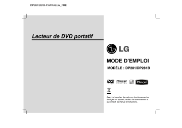 LG DP281B Manuel du propriétaire | Fixfr