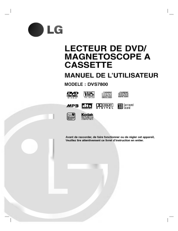 LG DVS7800 Manuel du propriétaire | Fixfr