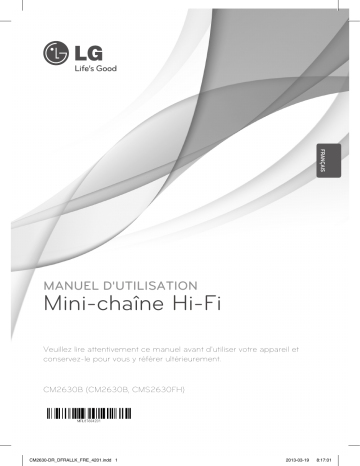 LG LG CM2630B Manuel du propriétaire | Fixfr
