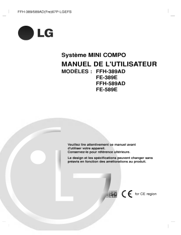 LG FFH-589AD Manuel du propriétaire | Fixfr