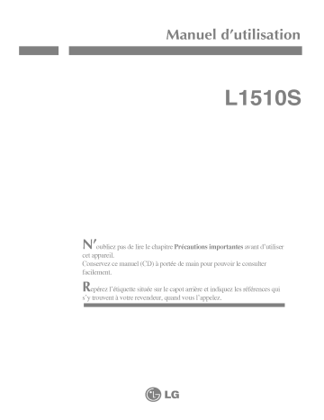 LG L1510S Manuel du propriétaire | Fixfr