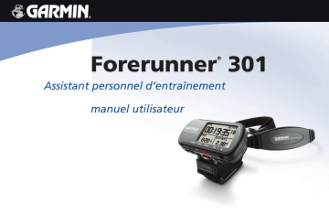 Garmin Forerunner® 301 Manuel du propriétaire | Fixfr
