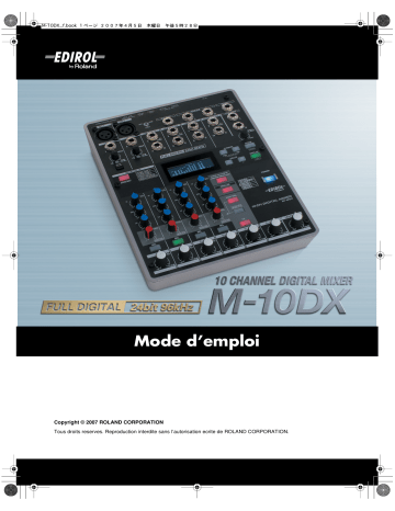 Roland M-10DX 10通道数字调音台 Manuel du propriétaire | Fixfr