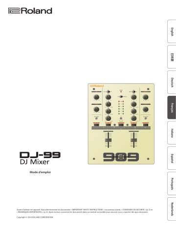 Roland DJ-99 DJ Mixer Manuel du propriétaire | Fixfr