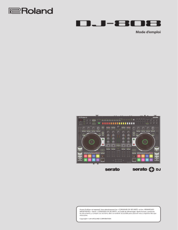 Roland DJ-808 DJ Controller Manuel du propriétaire | Fixfr