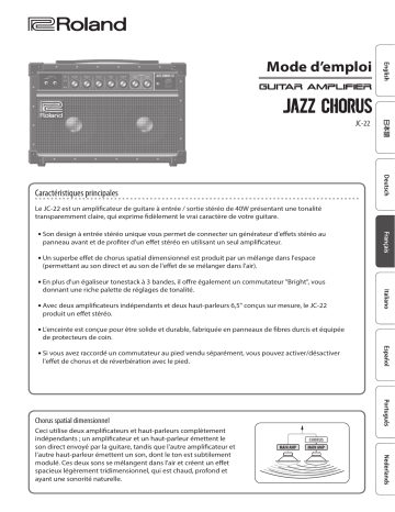Roland JC-22 Jazz Chorus Guitar Amplifier Manuel du propriétaire | Fixfr