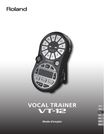 Roland VT-12 Vocal Trainer Manuel du propriétaire | Fixfr