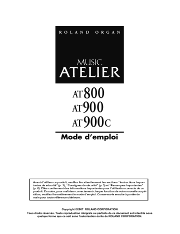 Roland AT-900C Music Atelier Manuel du propriétaire | Fixfr