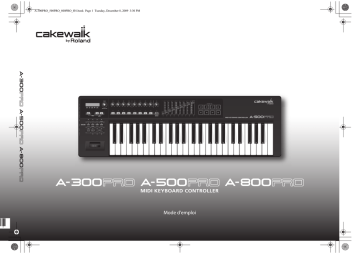 cakewalk A-PRO | Roland A-300PRO Clavier de contrôle MIDI Manuel du propriétaire | Fixfr