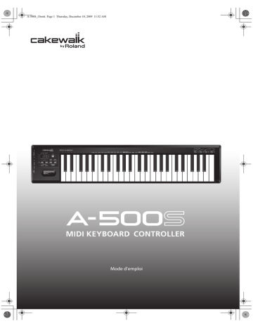 Roland A-500S Clavier de contrôle MIDI Manuel du propriétaire | Fixfr