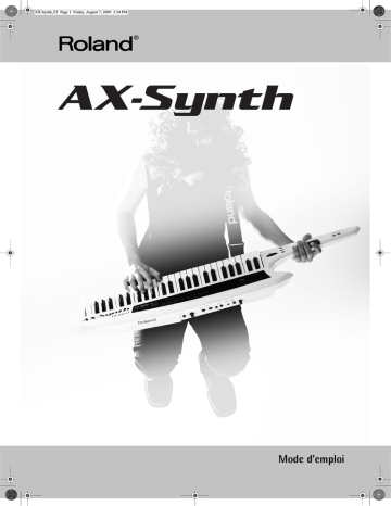 Roland AX-Synth Synthétiseur en bandoulière Manuel du propriétaire | Fixfr