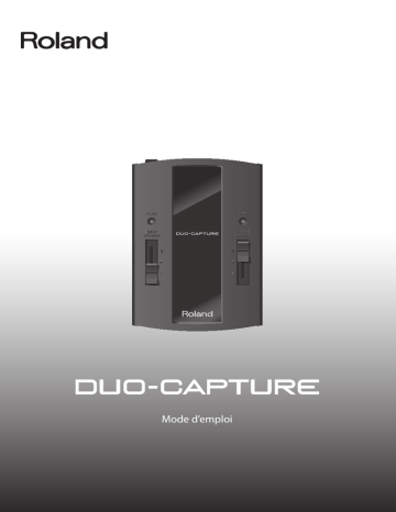 Roland DUO-CAPTURE mk2 Interface Audio USB Manuel du propriétaire | Fixfr