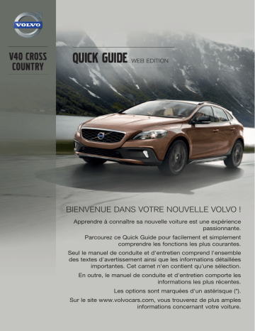 Manuel utilisateur | Volvo V40 Cross Country 2013 Guide de démarrage rapide | Fixfr