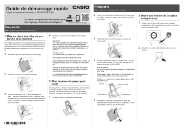 Casio SR-S500 Guide de démarrage rapide | Fixfr