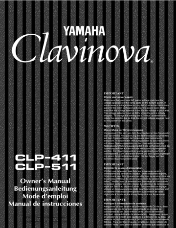 Yamaha CLP-511 spécification | Fixfr