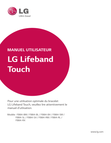FB84-BL | Lifeband Touch FB84 | LG FB84-BM Mode d'emploi | Fixfr