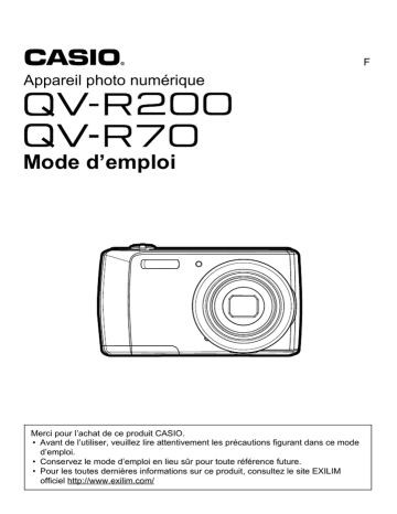 QV-R200 | Casio QV-R70 Manuel utilisateur | Fixfr