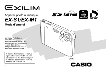 EX-M1 | Casio EX-S1 Manuel utilisateur | Fixfr