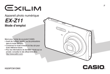 Casio EX-Z11 Manuel utilisateur | Fixfr