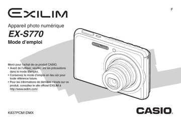Casio EX-S770 Manuel utilisateur | Fixfr