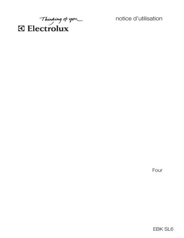 EBKSL6SP | Electrolux EBKSL6CN Manuel utilisateur | Fixfr