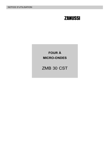 Zanussi ZMB30CSTA Manuel utilisateur | Fixfr