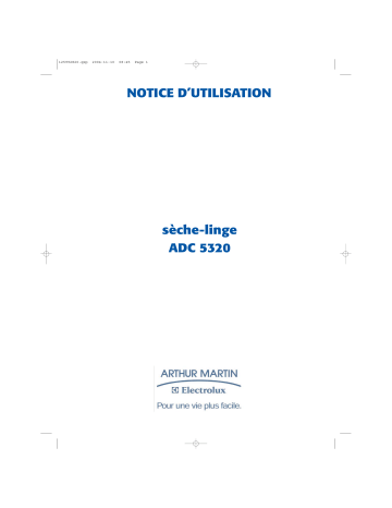 ARTHUR MARTIN ELECTROLUX ADC5320 Manuel utilisateur | Fixfr