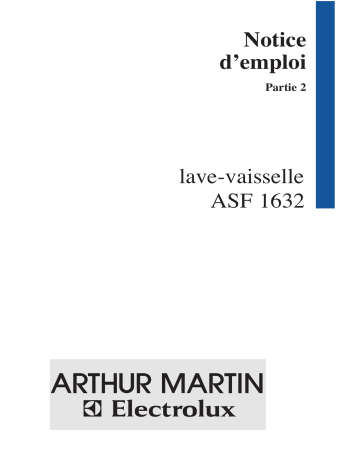 ARTHUR MARTIN ELECTROLUX ASF1632 Manuel utilisateur | Fixfr