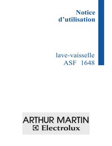 ARTHUR MARTIN ELECTROLUX ASF1648 Manuel utilisateur | Fixfr