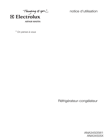 ARTHUR MARTIN ELECTROLUX ANA34505X Manuel utilisateur | Fixfr