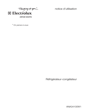 ARTHUR MARTIN ELECTROLUX ANA34100W1 Manuel utilisateur | Fixfr