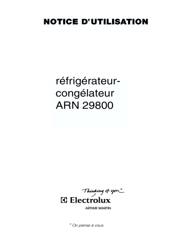 ARTHUR MARTIN ELECTROLUX ARN29800 Manuel utilisateur | Fixfr