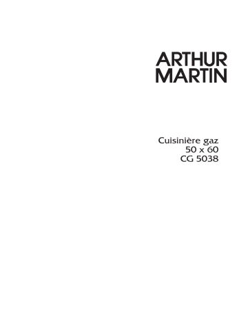 ARTHUR MARTIN ELECTROLUX CG5038W1 Manuel utilisateur | Fixfr