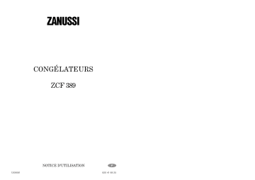 ZFC389 | Zanussi ZCF389 Manuel utilisateur | Fixfr