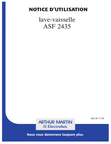 ARTHUR MARTIN ELECTROLUX ASF2435 Manuel utilisateur | Fixfr