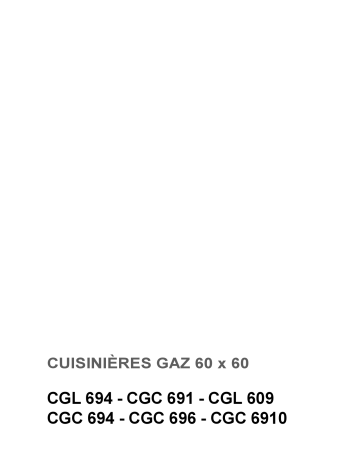 CGC6910W-1 | Faure CGC696X-1 Manuel utilisateur | Fixfr