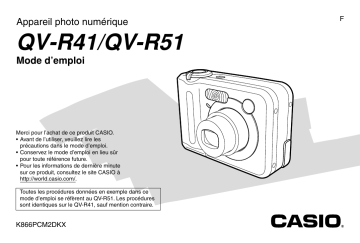 Casio QV-R41 Manuel utilisateur | Fixfr