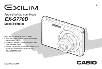 Casio EX-S770D Manuel utilisateur | Fixfr