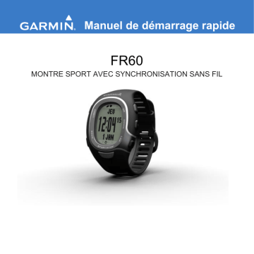 Garmin FR60 Manuel utilisateur | Fixfr