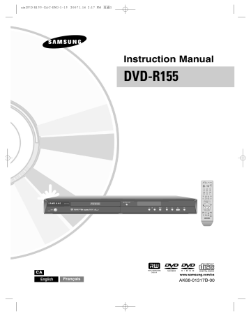 Samsung DVD Recorder DVD-R155 Manuel utilisateur | Fixfr