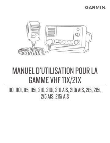 Garmin VHF 110/110i Marine Radio Manuel utilisateur | Fixfr